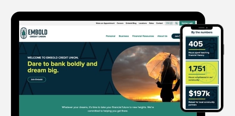 Embold Credit Union website redesign