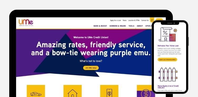 UMe Credit Union website redesign