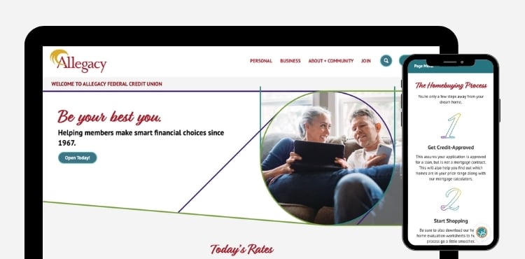 Allegacy Credit Union website redesign