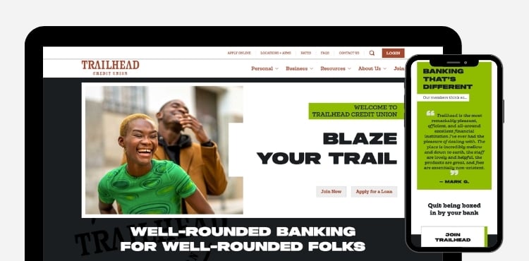 Trailhead Credit Union website redesign