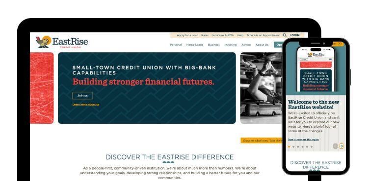 EastRise Credit Union Website Redesign